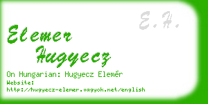 elemer hugyecz business card